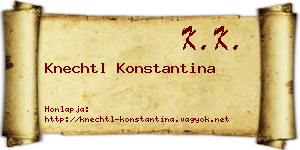 Knechtl Konstantina névjegykártya